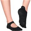 Knitido+ Kumo Calze yoga antiscivolo con dita separate, Misura:35-38, Colore:nero (09)