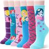 EBMORE Calzini Bambina Ragazza in Cotone Calze Divertimento Fantasia Animale 3-15 Anni 6 Paia