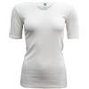 Cosilana, Canottiera da donna a maniche corte, 70% lana (merino, kbT), 30% seta, naturale, 42-44