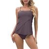 Generico Costume da Bagno Due Pezzi Donna Vita Alta, Contenitivo Pancia E Seno, Copricostume Mare Nero, Moda Primavera 2025 Firmata