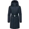 Navahoo - Cappotto invernale da donna, parka caldo con cintura e cappuccio imbottito Gipfelspass XIV, taglie XS-5XL, blu navy, S