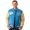 2chilly Giacca da uomo in stile college con maniche in pelle, Vintage Varsity Jacket, in stile anni '50, Palm Bay Florida, edizione limitata, giacca da transizione, giacca invernale, M