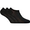Fontana Calze, 12 paia di calzini fantasmino pariscarpa in 100% Cotone Filo di Scozia (45-47, Nero)