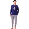 Noidinotte; more than pyjamas Noidinotte - Pigiama Uomo Caldo Cotone Articolo Daniel. - XL Blu