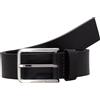 Calvin Klein Cintura Uomo Warmth Oiled Grain 3.5 cm Cintura in Pelle, Nero (Ck Black), 105 cm
