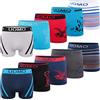 L&K 10 Pack Boxer Uomo Pantaloncini Intimo Microfibra Retroshorts Colore Misti con Motivi 1209 Un S-M