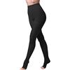 sanaGens Calze Collant Punta Aperta compressione graduata 70 DEN 13/17 mmHg (IT, Testo, Taglia unica, Regular, Tall, Taglia 4°, Nero)