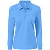 MoFiz Polo Donna Manica Lunga Poloshirt Lavoro Camicia Sportiva Golf Top con Cerniera