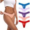 Auithery Tanga da Donna Sexy in Pizzo, Controllo della Pancia, Perizoma a Vita Alta, Biancheria Intima, Taglie XS-4XL