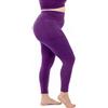 LEELA LAB Leggings Sportivi Donna Curvy con Tasca Laterale e Fascia Contenitiva per Fianchi e Addome, Realizzati in Morbida Microfibra Senza Cuciture - Made in Italy