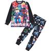shumintaojin Bambini Ragazzi Pigiama Set Gioco Cartoon Ragazza abbigliamento set moda Sleepwear Manica Lunga T-shirt+pantaloni 5-12Years