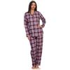 Creative by Normann Pigiama da donna in flanella a maniche lunghe con abbottonatura e colletto reversibile - 291 201 15 557