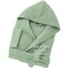MAYRA Accappatoio Personalizzabile in Spugna 100% Cotone 500 gr Taglie Calibrate | Adulto, Uomo, Donna, Hotel | Personalizzato con Iniziali, Nome, Logo | Design e Ricamo Made in Italy (M, Verde)