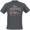 Foo Fighters Joyride Uomo T-Shirt Carbone 100% Cotone Regular