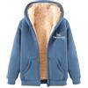 KHIRVWL Giacca Felpa Donna Pile con Cappuccio Invernale Teddy Giacchetto Parka in Peluche Elegante Esterno Caldo Giacca in Pelliccia Maglione Cardigan Felpa Lunga con Cappuccio in Pile Regalo