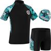 KAKU NANU Costume da Bagno Ragazzo Bambino Costumi Mare Pantaloncini Cuffia Piscina Maglietta Anti UV 5 6 Anni