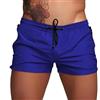 SimidunEUR Costume da Bagno, Uomo Pantaloncini Sportivi Asciugatura Rapida Pantaloni Corti da Corsa Calzoncini da Surf sulla Spiaggia con Fodera in Mesh e Tasche,Blu 1,L