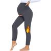 HIPOWER Leggings termici da donna a vita alta, caldi leggings premaman invernali per gravidanza, yoga