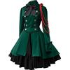 JokeLomple Vestito Gotico Donna - Stile Steampunk Vintage Cosplay Abiti con Maniche Svasate e Corsetto Vestito di Lusso per Halloween Carnevale