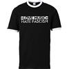 Racker-n-Roll Love Music Hate Fascism - Maglietta a maniche corte, colore: Nero