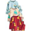 NEXT Ragazzo Confezione da 3 Pigiami Comodi Rosso/Blu/Animale Neutro 9 Mesi-12 Mesi