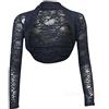 krautwear - Bolero da donna, a maniche lunghe, in pizzo, colore: nero, bianco, rosso, beige, blu, rosa Blu navy/03 Taglia unica