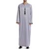 Musuly Caftano Uomo - Abito Musulmano Thobe Djellaba Kami (Grigio, L)