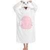 Xinlong Coperte con Cappuccio Animal Unisex Lungo Taglie Forti Panda Werable Blanket Hoodie Felpone con Maniche Indossabile per Divano TV Casa