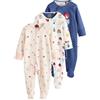 NEXT Bambina Confezione da 3 Tutine Bebè con Zip bidirezionale Marina Militare Newborn-1 Mesi