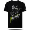 AZgraphishop T-Shirt con Grafica AZ Graphishop Compatibile con CFMoto 800MT Explore 2024 Gem Black TS-FM-211