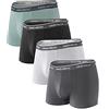 DAVID ARCHY Boxer da Uomo Pantaloncini retrò con Tasca 3D rigonfia, Mutande da Uomo in bambù Biancheria Intima di Base Ultra Morbida Traspirante, Pacco da 3/4