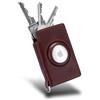 ISENTIALS® AirTag* Organizer portachiavi in pelle con supporto Apple AirTag, spazio per 6 chiavi, chiusura magnetica, perfetto per ordine e sicurezza, Marrone, S