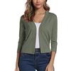 EXCHIC Donna Elegante 3/4 Maniche Bolero Cardigan Corto Open Front Maglioni Coprispalle