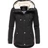 MARIKOO Cappotto corto invernale da donna con cappuccio Bikoo XS-XXL | Lunghezza: lungo i fianchi, grado di calore 3 su 3, caldo, impermeabile, cappuccio con fodera in pile