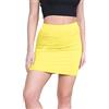 Janisramone®, Minigonna da Donna, Minigonna Elasticizzata, Y2k Bodycon a Vita Alta, va Sexy à Tinta Unita, Elasticizzata, gialla
