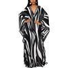 YouKD Caftano lungo estivo da donna, maxi abito bohémien, copricostume da spiaggia, bikini, vestaglia loungewear, taglia unica, C Zebra, Taglia unica