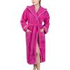 LAYNENBURG Accappatoio da Donna in spugna - collo a scialle - lungo - 100% Cotone (360g/m2) - OEKO TEX Standard 100 - Taglia (XXXL, Fucsia)