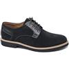 Evoga Scarpe uomo Class scamosciate casual eleganti inglesine camoscio (42, Nero)