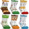 hometrixx 6 Paia Calze In Cotone Traspirante Bambina Calzini Corti Lettera Didattica Animali Bianco Blu Verde Marrone Calzini Alla Caviglia 2-5 Anni