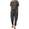 HEONSATI Tuta Donna Estiva Larga Tuta Casual Sportivo Cotone Completi Due Pezzi Leggeri Maglietta Maniche Corte E Pantaloni Con Coulisse Set Di Da Ginnastica Palestra Estivi Slim Fit Spiaggia Elastico