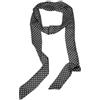 YELARXI Sciarpa lunga da collo alla moda con nastro sciarpa skinny, Nero con piccoli pois bianchi, 75 Inch