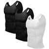 Odoland Compressione Uomo Canotta Contenitiva Shapewear Snellente Intimo Modellante Dimagrante Pancia Sportivo Fitness 3 Pezzi