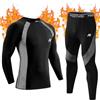 MeetHoo Intimo Termico Uomo Biancheria Intima Termica Set Antivento Funzionale Base Layer Traspirante Maglia Termica & Pantaloni per Invernali Sportiva Sci Corsa