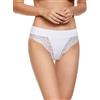 JADEA 6 Pezzi Slip Donna 8012 Cotone Elasticizzato con Delicato Ricamo Semitrasparente.