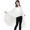 BEAUTELICATE Scialle Coprispalle Chiffon Donna Elegante Stola Cape Mantello per Sposa Estivo Cerimonia Matrimoni Cerimonia Festa Avorio, Taglia unica