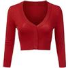 Irevial Abito Donna Scollo a V Con Bottoni Rosa | Materiale 70% viscosa e 30% nylon, lavorazione a maglia, vestibilità elasticizzata, tessuto morbido, tessuto caldo, per casa