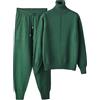 Generic Set di 2 Maglioni da Donna con Collo Alto Oversize, Maglia e Pantaloni a Gamba Larga, Tuta da Salotto 2025
