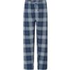 El Búho Nocturno Pantaloni Pigiama Uomo Lungo - 100% Cotone Flanella Invernale Caldo o Popeline Traspirante - Tasche Vita Elastica Coulisse Patta Bottoni - 100% Cotone, Blu 8893, XXL