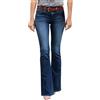 Generisch Flared Jeans Pantaloni a zampa, da donna, elasticizzati, slim fit, bootcut, stile retrò, jeans, A blu scuro., L