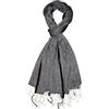 Lorenzo Cana - Sciarpa da uomo 50% cashmere 50% lana merino sciarpa in tessuto sciarpa da uomo, 70 x 180 cm